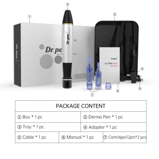 Microneedling Tips Dr. Pen Wireless Electric Vibrating Ultima A1 Derma Pen Auto Microneedle System Machine - Image 2