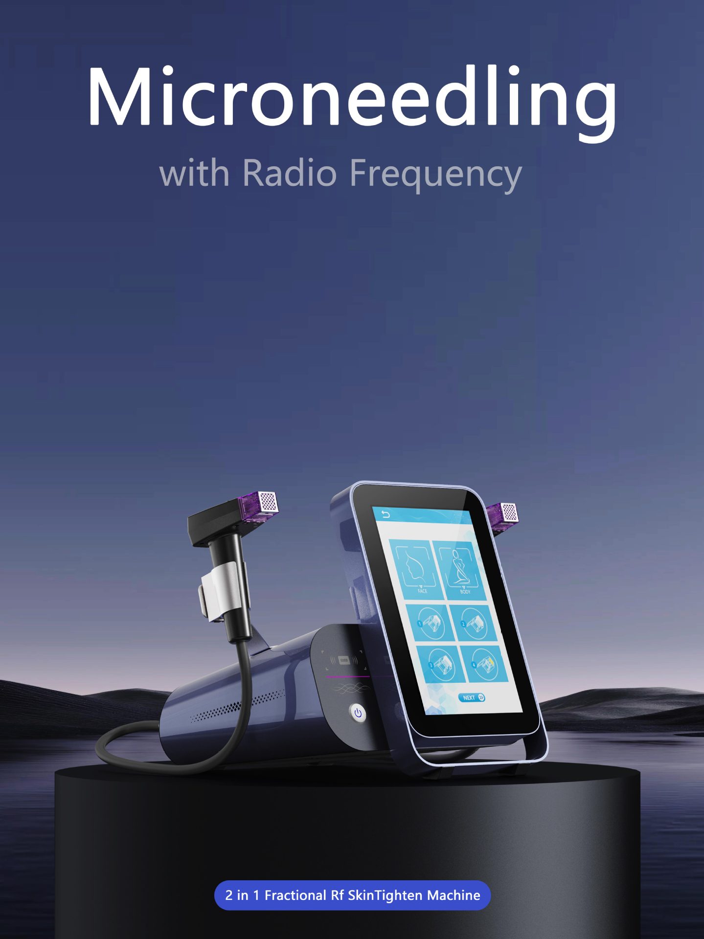 this is a fractional rf microneedle morpheus 8 machine with treatment area