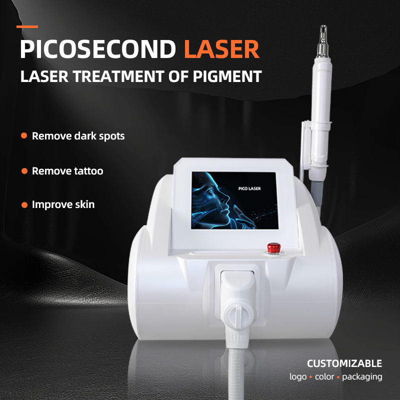 Professional Portable Pico Laser Tattoo Removal Machine 12 Picosecond Laser Equipped with multiple professional laser wavelengths (532nm, 1064nm, 1320nm, plus non-invasive 532nm & 1064nm modes