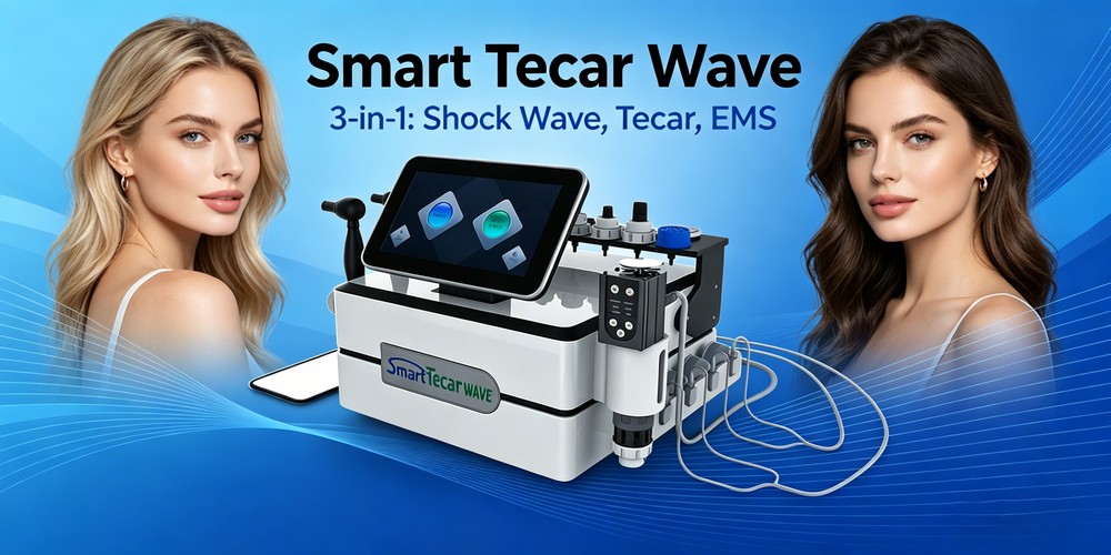 Smart Tecar Wave 6 3 IN 1 MART TECAR WAVE WITH SHOCK WAVE THERAPY TREATMENT